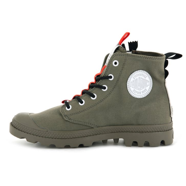 Dámské Boty Palladium Pampa Hi Ticket To Earth Olivy Zelené | CZ IHD-46O